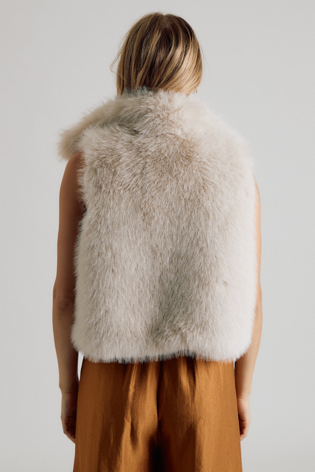 Faux Fur Open Vest