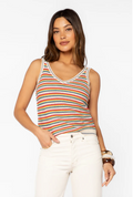 Sunny Stripe Crochet Tank