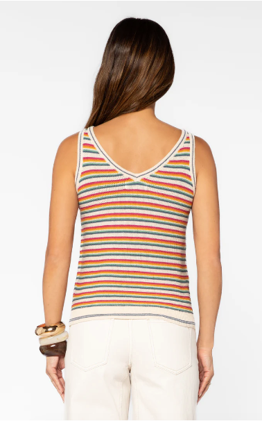 Sunny Stripe Crochet Tank